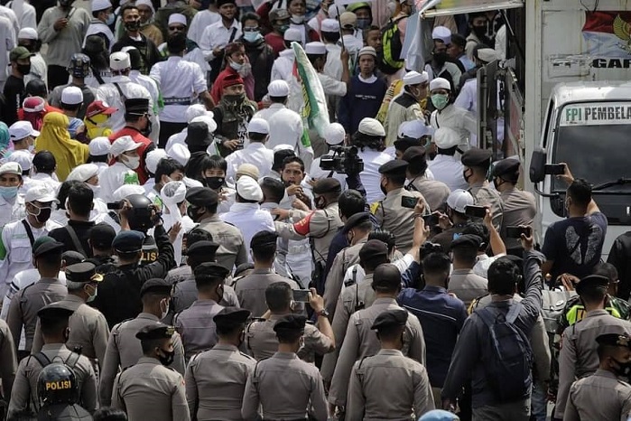Aksi 1812 di kawasan Patung Kuda, Jakarta Pusat. /Instagram.com/@sigabahkreativa.
