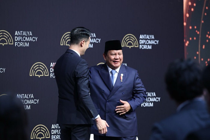 Presiden RI Prabowo Subianto dalam Forum Diplomasi Antalya 2025 di Turki. (Dok. Tim Media Prabowo)