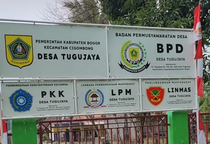 Kantor Pemerintah Desa Tugu Jaya, Kecamatan Cigombong, Kabupaten Bogor yang dilaporkan KANNI karena diduga mengabaikan permohonan informasi publik.
