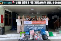 PT Aneka Tambang UBPE Pongkor menggerakkan seluruh elemen internalnya dalam aksi solidaritas untuk korban benjir dan tanah longsor di Sumatera. (Dok. Antam)