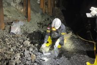 Bareskrim Polri melakukan olah tempat kejadian perkara (TKP) terkait kebakaran dan insiden kepulan asap di area underground mining PT Antam UBPE Pongkor Xcut 9 di Kecamatan Nanggung, Kabupaten Bogor.